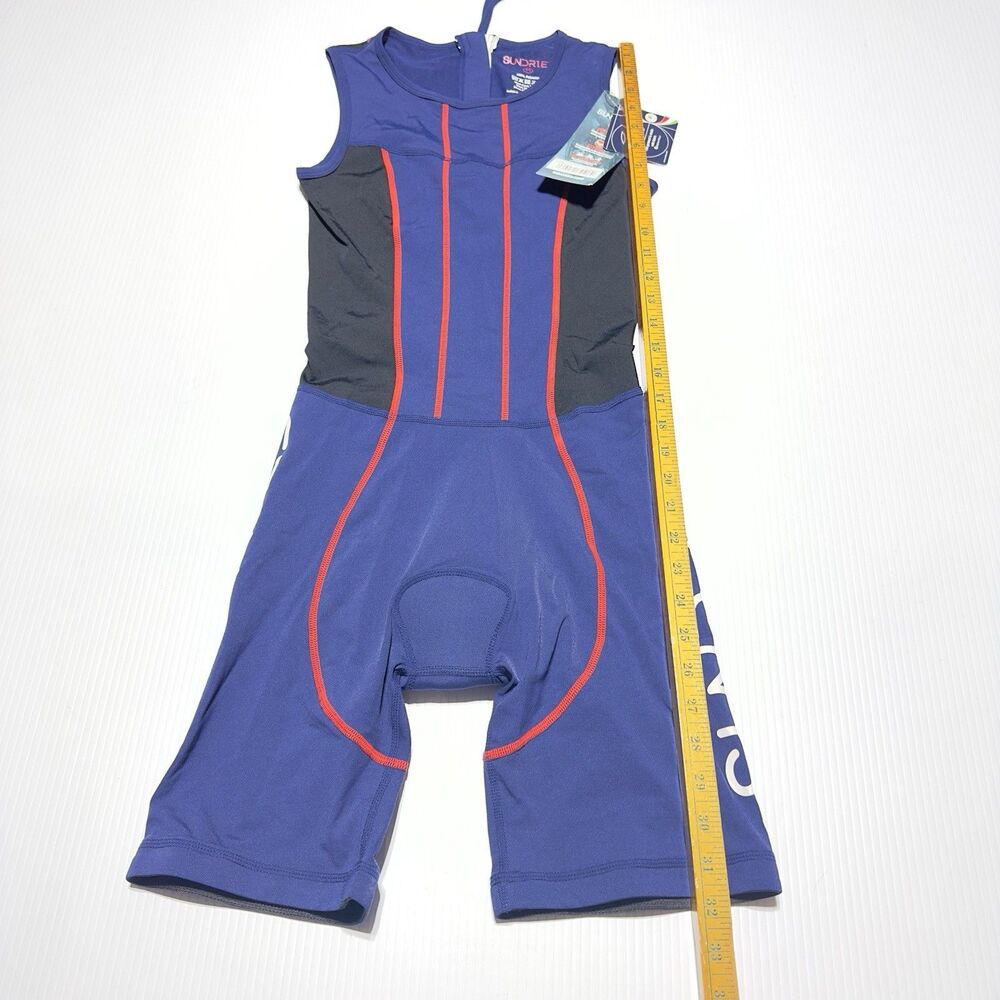 Sundried Women’s Cycling Kit Triathlon Tri Suit Padded  Skinsuit Size M Blue NWT - Picture 8 of 9